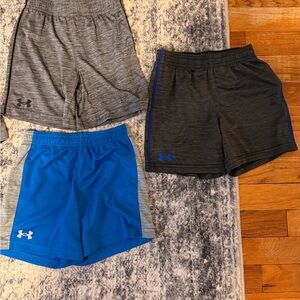 Under Armour Kids Shorts Trio - Gray, Charcoal, Blue